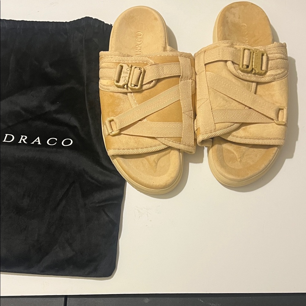 Draco Beige Sandals with Buckle